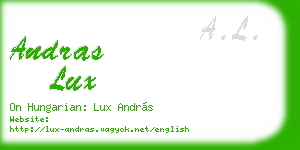 andras lux business card